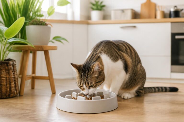 découvrez notre gamelle anti-glouton pour chat, idéale pour ralentir la vitesse de repas et favoriser une alimentation équilibrée et sereine.